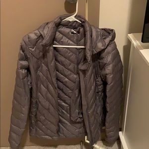 Grey packable jacket